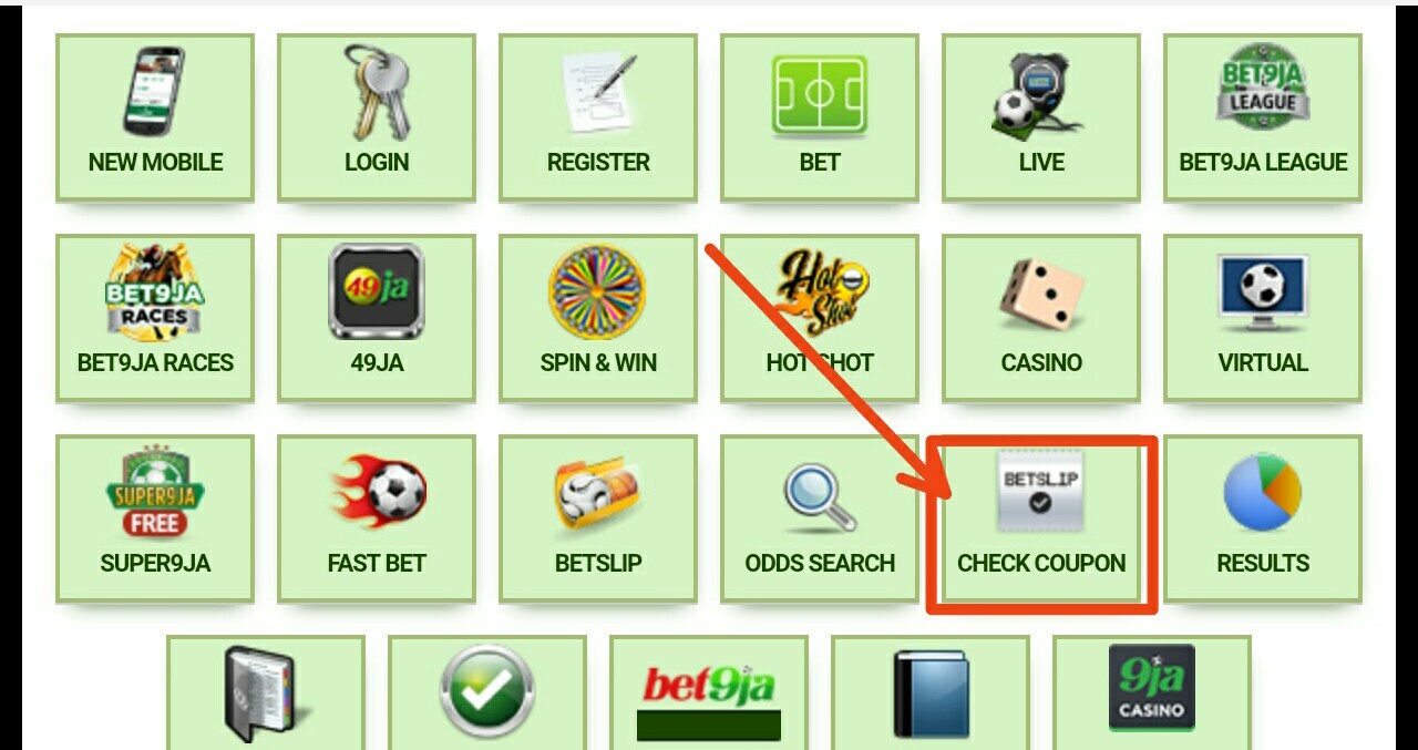 how can i check my bet9ja old mobile coupon