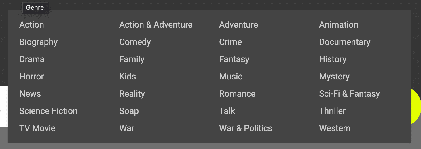 F2Movies genres