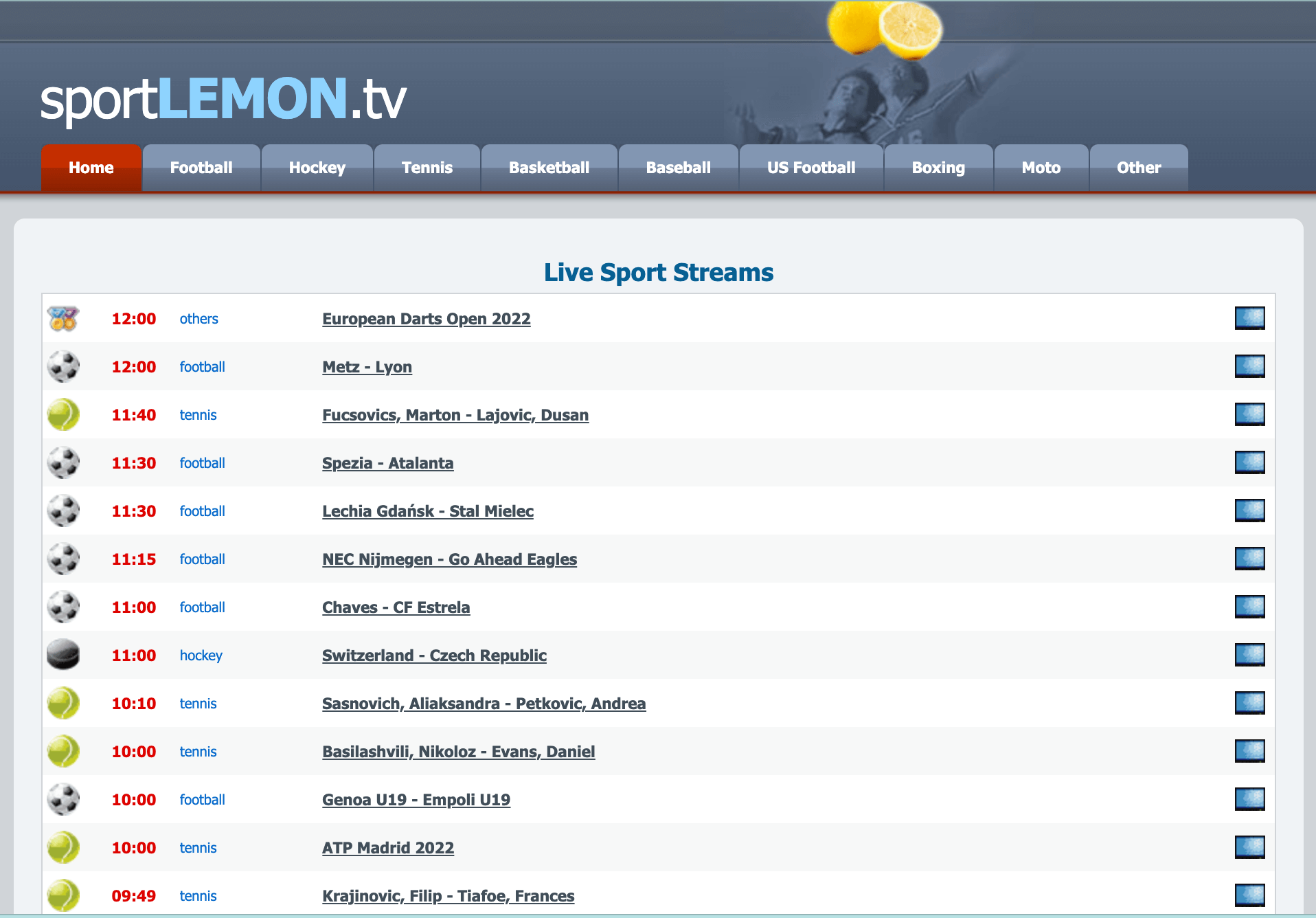 SportLemon Live Sports Streams